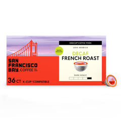 SAN FRANCISCO BAY front packaging showing 36-count and bold roast benefits