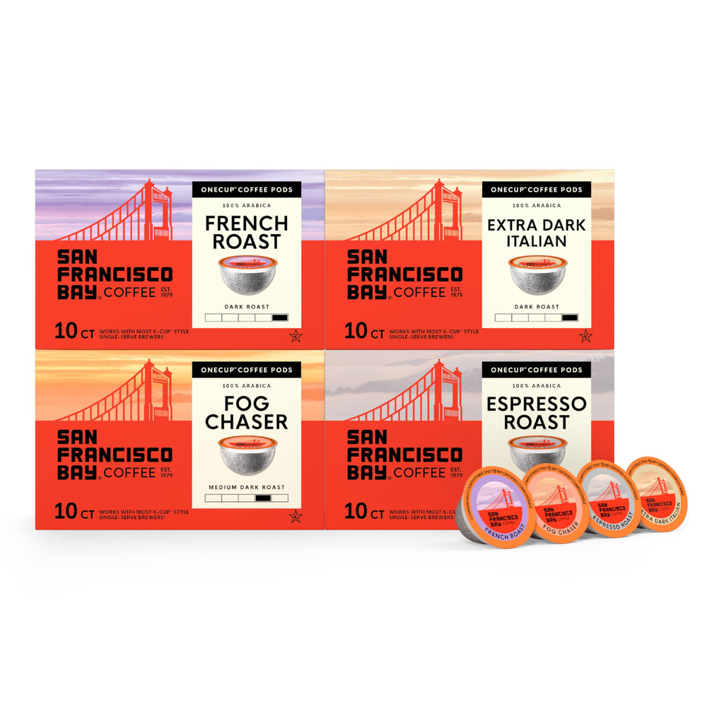 San Francisco Bay front packaging showing 40-count variety for convenient supply