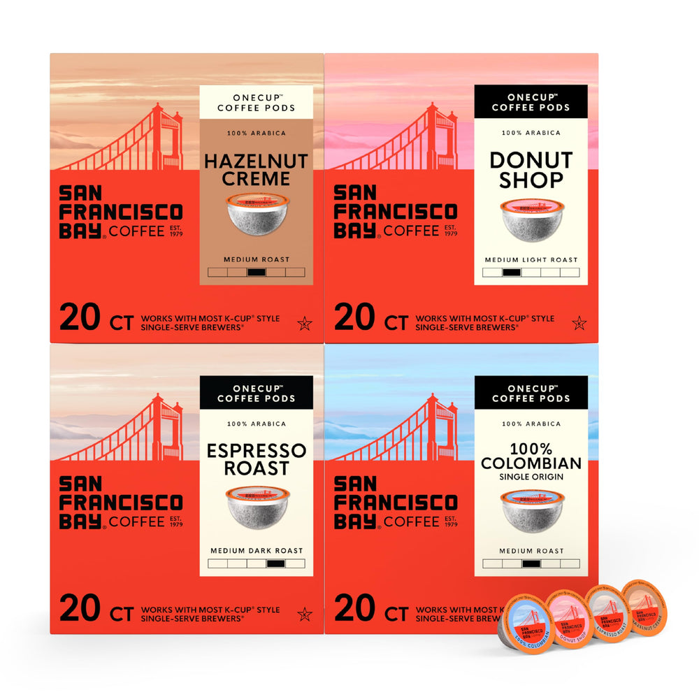 San Francisco Bay front packaging showing variety pack and count