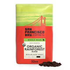 SAN FRANCISCO BAY front packaging showing 2 lb bag and organic badge for trust