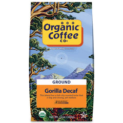 SAN FRANCISCO BAY front packaging of Gorilla decaf showing organic label and freshness