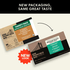 San Francisco Bay pod close-up highlighting compostable texture and seal