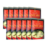 San-J front packaging showing 12 single-serve miso packets and brand benefit convenience