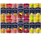 San Pellegrino 14 pack front view showing elegant cans and variety benefits
