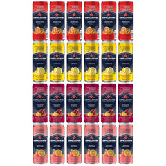 San Pellegrino variety pack front view showing all four flavors and quantity