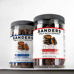 Sanders front tub showing label and packaging for easy selection