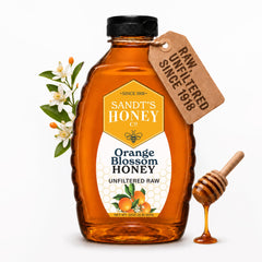 SANDT'S jar front packaging showing citrus honey and branding for pantry appeal