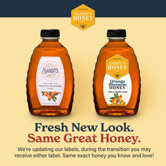 close-up of SANDT'S label highlighting orange blossom origin and authenticity