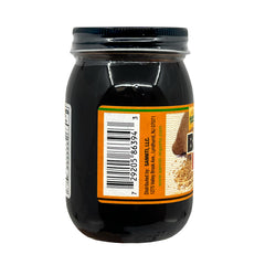 Sanniti syrup on spoon drizzling over food showing glossy finish benefit
