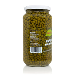 Sanniti close-up of Non Pareil capers showing tender texture and fresh aroma
