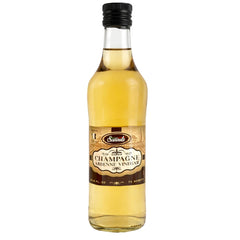 Sanniti front packaging showing elegant bottle and clear vinegar benefit: refined presentation