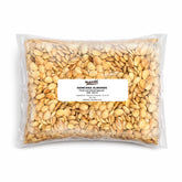Sanniti front packaging showing 1 lb bag and Spanish Marcona almonds, premium snack benefit
