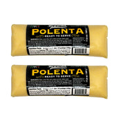 Sanniti polenta front packaging showing two 17.6 oz rolls and label, convenient ready-to-serve