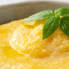 Sanniti polenta slices on grill demonstrating firm set and crisp edges