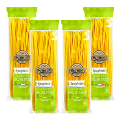 Sanniti close-up of dried spaghetti strands showing smooth texture benefit
