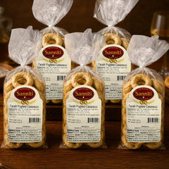 Sanniti close-up of taralli texture highlighting crisp artisan crunch