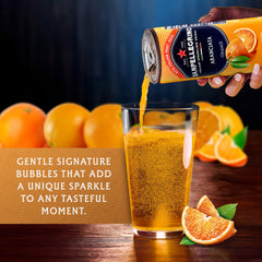 Close-up of Sanpellegrino bubbles and texture illustrating lively carbonation and mouthfeel