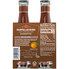 Macro view of San Pellegrino Chinotto bubbles and texture, showing refreshing effervescence