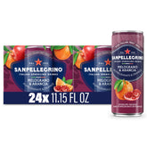 Sanpellegrino front pack showing pomegranate and orange, bright refreshment