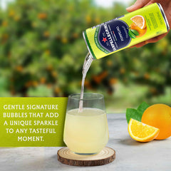 Sanpellegrino can top open revealing carbonation and easy-open convenience