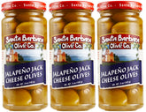 Santa Barbara Olive Co. jar front with bold label showing product