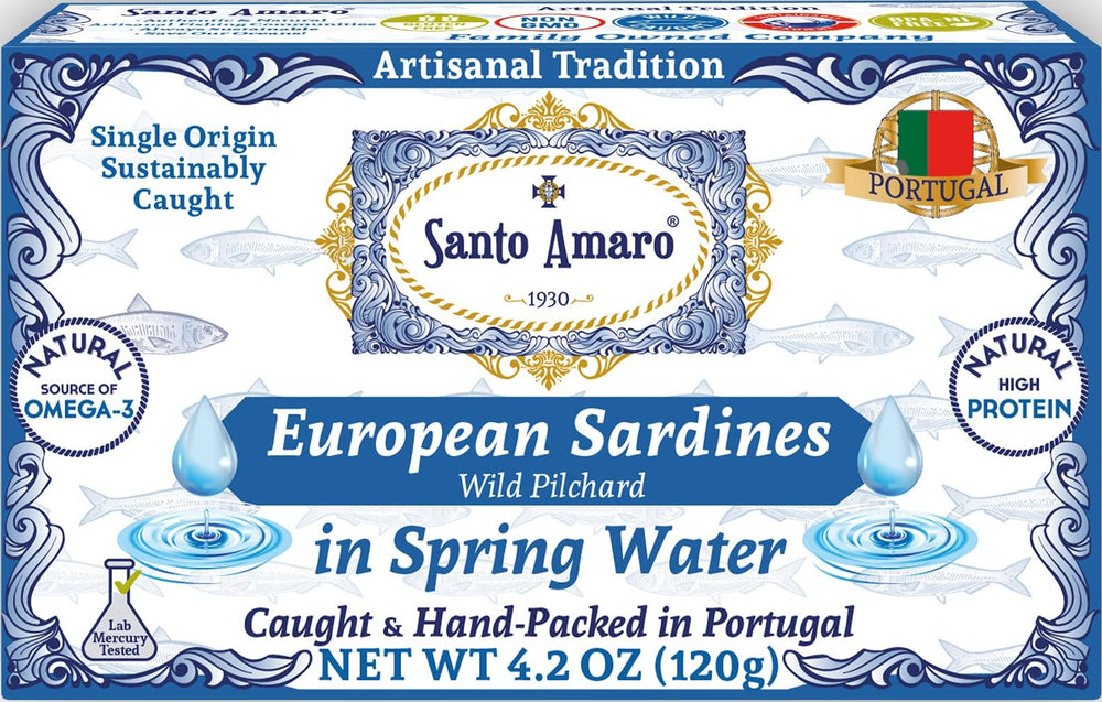 Santo Amaro front can showing label and easy-open lid for convenience