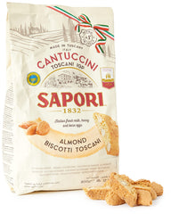 Sapori Siena front packaging showing 800g almond cantuccini and brand