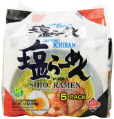 Sapporo Ichiban front packaging showing shio ramen and quick preparation benefit