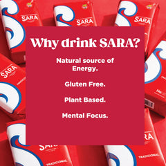 SARA packaging label detail highlighting origin and no-additives benefit