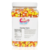 Sarah's Candy Factory jar front view showing colorful candy and resealable lid