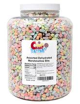 Sarah's Candy Factory front jar shot showing label and resealable lid, clear view of colorful bits