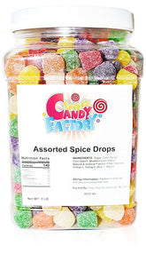 Sarah's Candy Factory front jar view shows variety and easy grab appeal