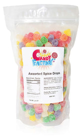 Sarah's Candy Factory front packaging showing resealable 2.5 lb bag and branding benefit convenience