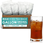 SARASOTA COFFEE & TEA CO. front packaging showing bulk 48-count tea sachets and benefits