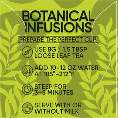 SARASOTA COFFEE & TEA CO. brewed cup top-down showing clear green color and refreshing taste