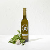 Saratoga Olive Oil Co. front bottle view showing label and size benefit