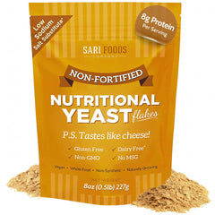 Sari Foods Co jar front label showing product name and size, clear branding benefit