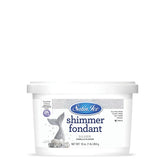 Satin Ice front packaging showing silver shimmer fondant and weight