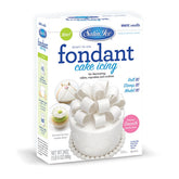 Satin Ice front package showing 24 oz white fondant and clear labeling for easy identification