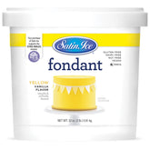Satin Ice yellow fondant pail front view showing packaging and convenience