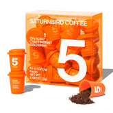 saturnbird front packaging showing 24-count pods and specialty branding benefit convenience