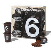 Saturnbird No.6 front packaging showing premium specialty instant coffee branding and convenience