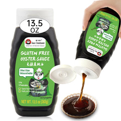 Sauce Grandmaster front bottle showing label and easy-squeeze cap for convenience