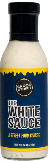 Sauce Street front bottle showing label and 12oz size benefit