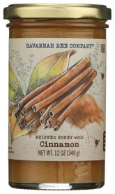 Savannah Bee Company front jar showing label and 12 oz size, highlights premium packaging