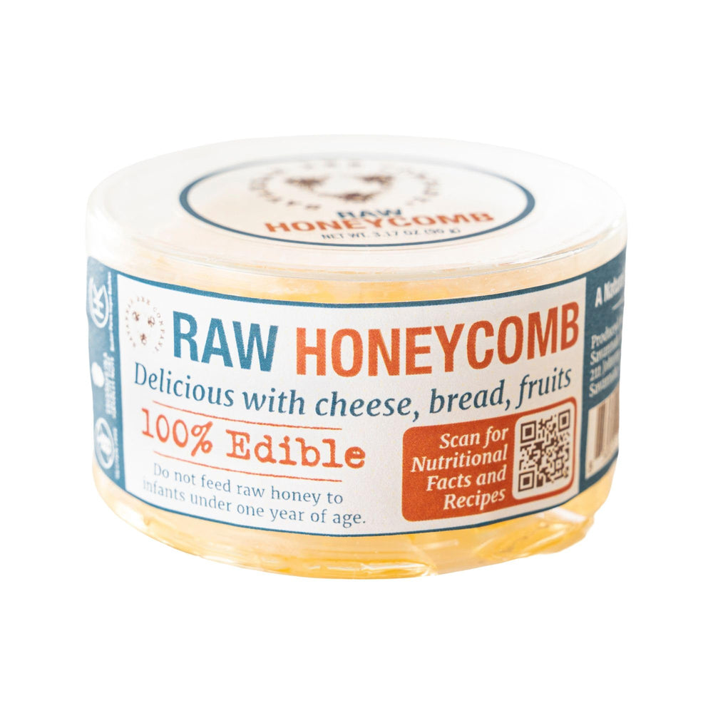 Savannah Bee Company honeycomb front packaging showing ready-to-eat portion
