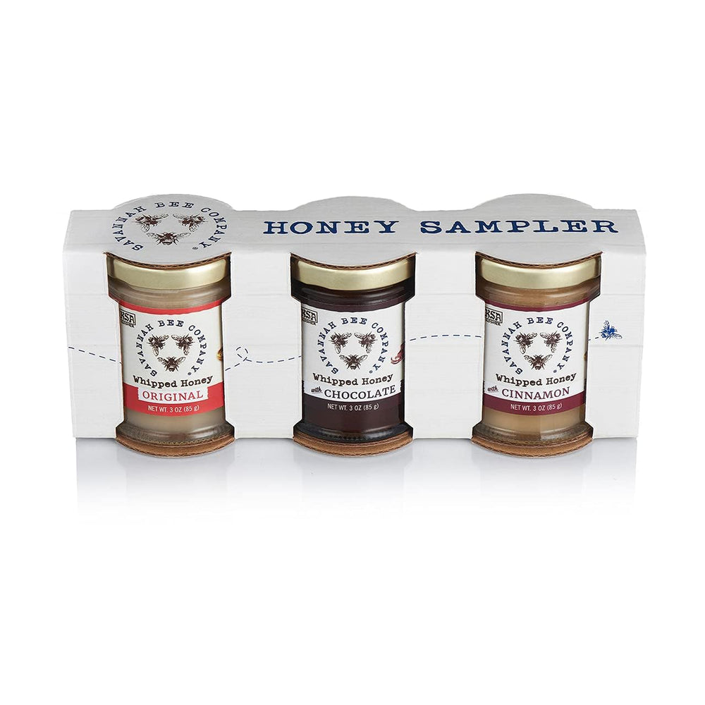 Savannah Bee Company front packaging shows three jars and gifting appeal