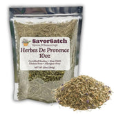 SavorSatch front pouch showing 10oz resealable packaging and gourmet label benefit