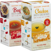 SAVORY CHOICE front packaging showing two boxes and packet count for quick pantry use