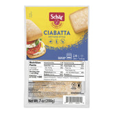 Schär ciabatta front packaging showing product and convenience benefit